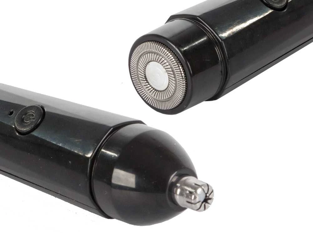 Trimeris su dviem galvutėmis ir USB įkrovimu