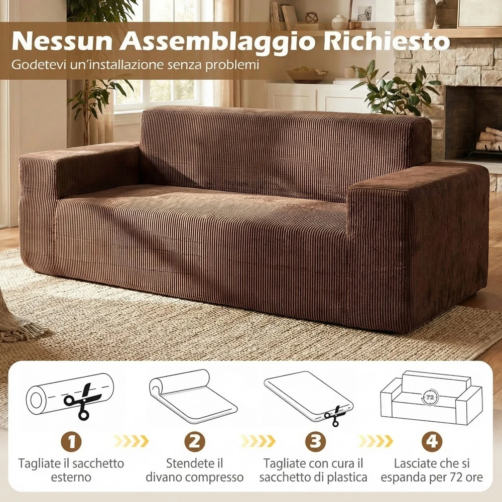 Trivietė sofa 197 x 97 x 69 cm
