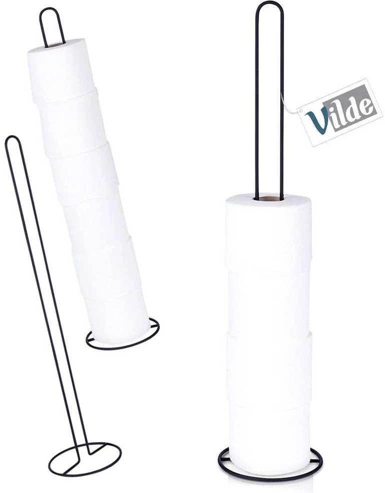 Vilde Tualetinio popieriaus stovas metalinis juoda 60 cm