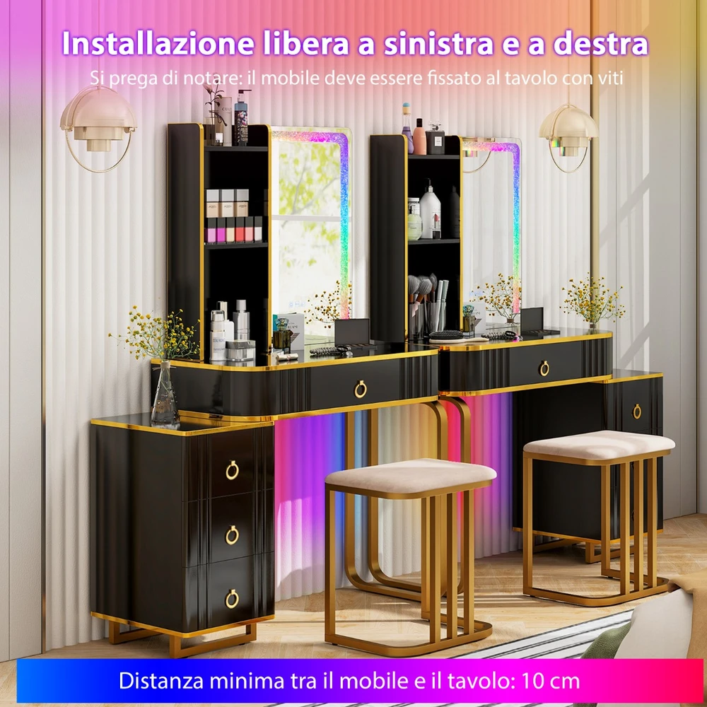 Kosmetinis stalas 80 x 40 x 137 cm