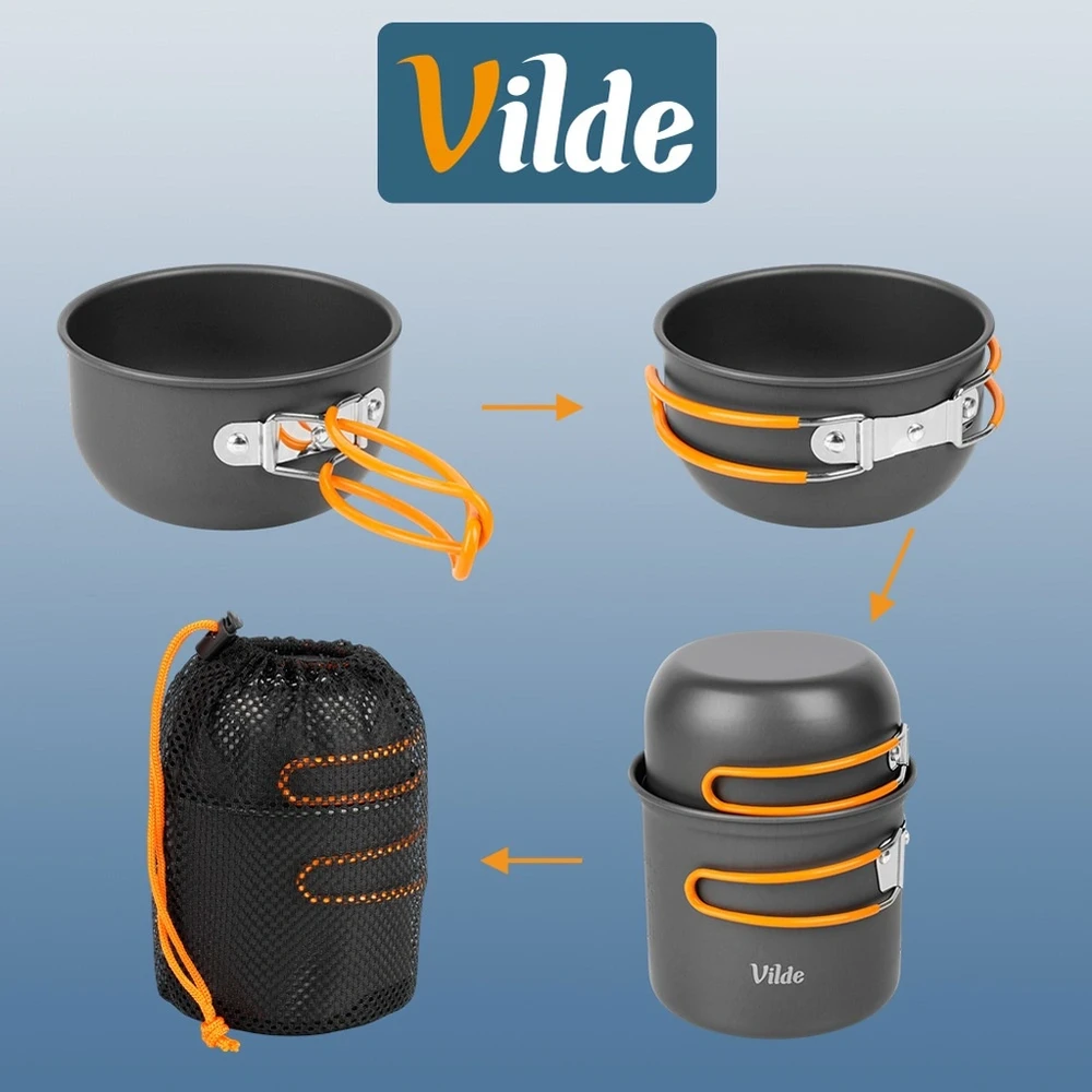 Turistiniai puodai 800/450 ml 3 vnt.