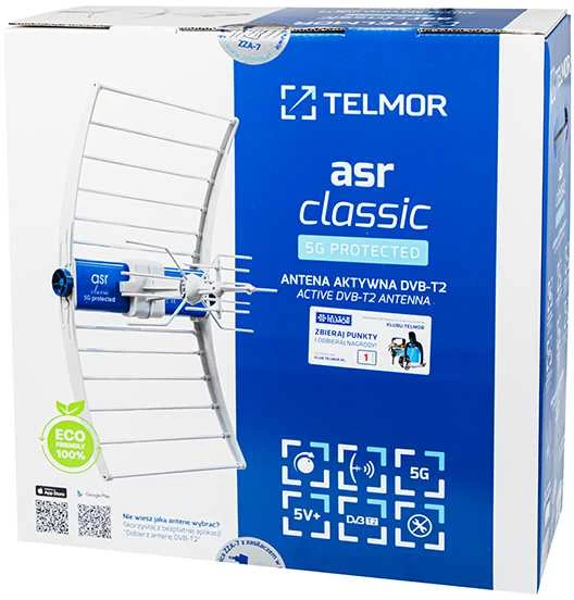 DVB-T/T2 ASR Classic 5G PROTECTED 2023 TV antena su ZZA-7 Telkom Telmor maitinimo šaltiniu