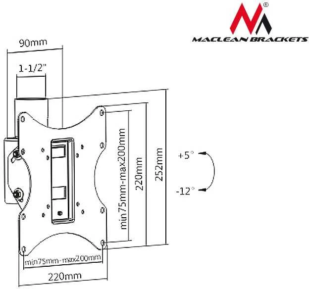 TV laikiklis Maclean MC-704 23-42”