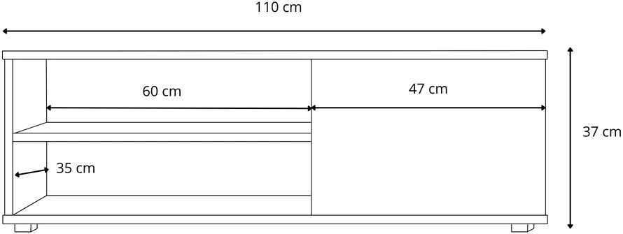 TV staliukas RTV spintelė 110 cm VIVA