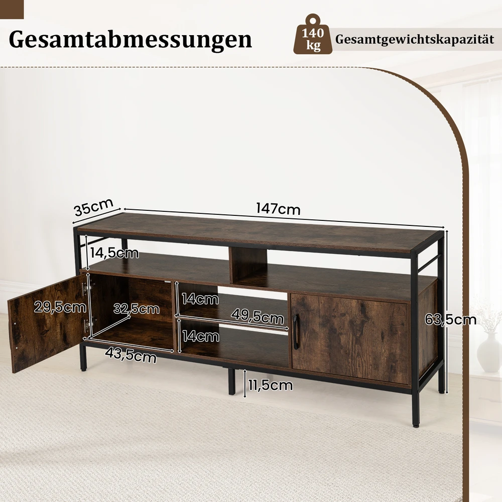 TV staliukas Televizoriaus spintelė 165.1 cm