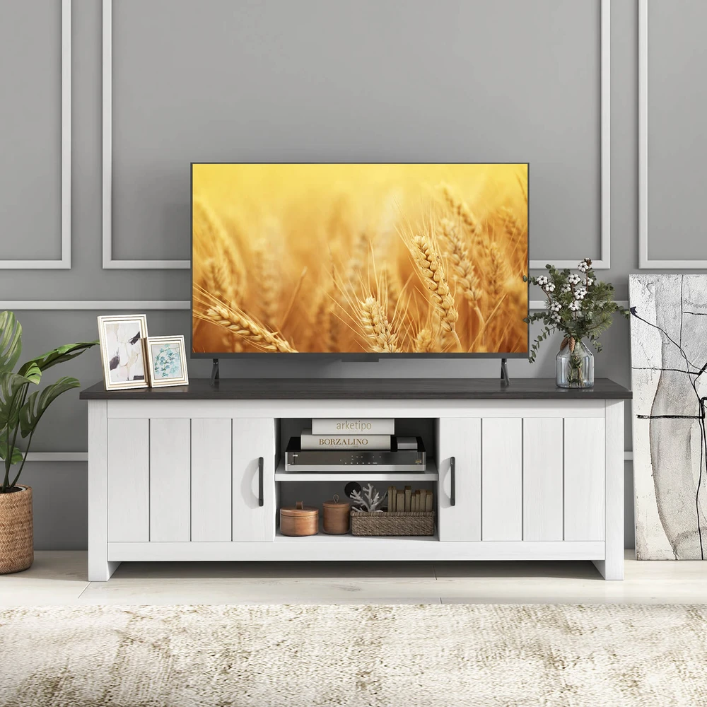 TV staliukas Televizoriaus stovas juodas