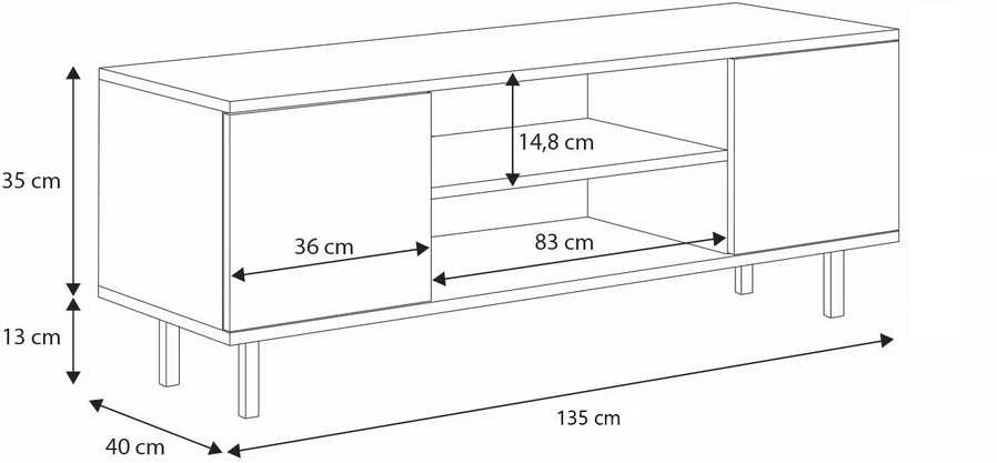 TV staliukas TV komoda 135 cm