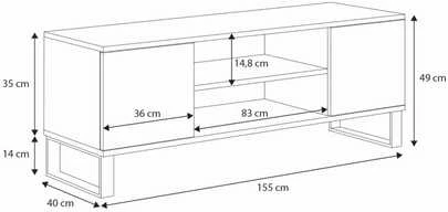 TV staliukas TV spintelė 135 cm