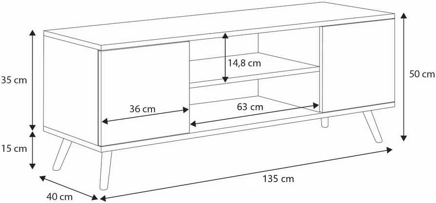 TV staliukas TV spintelė 135 cm