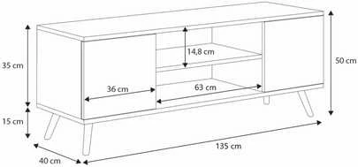 TV staliukas TV spintelė 135 cm