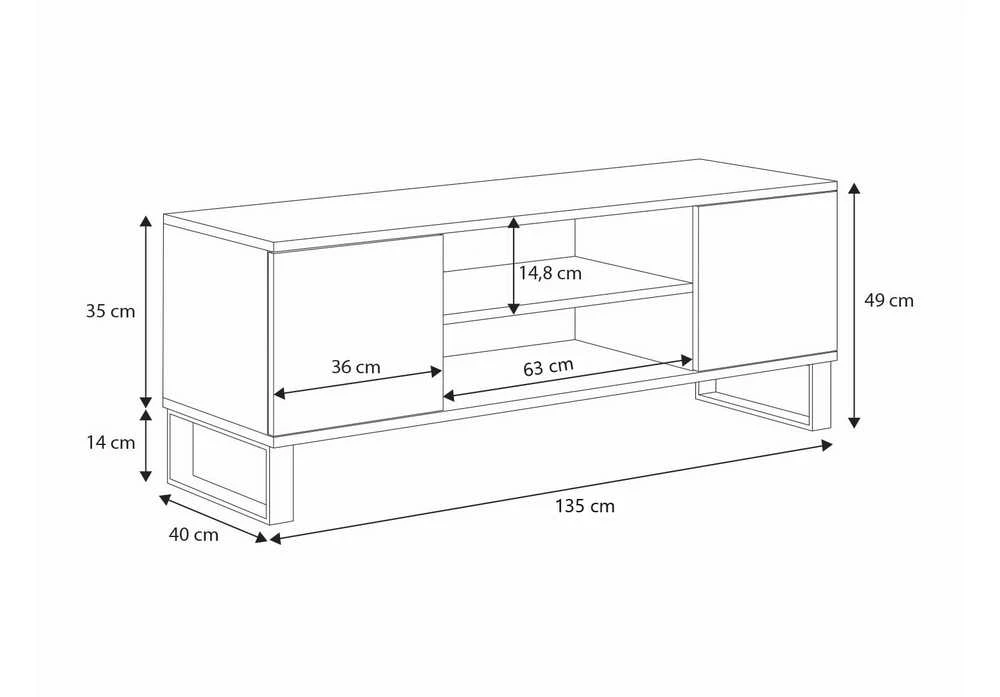 TV staliukas TV spintelė 135 cm