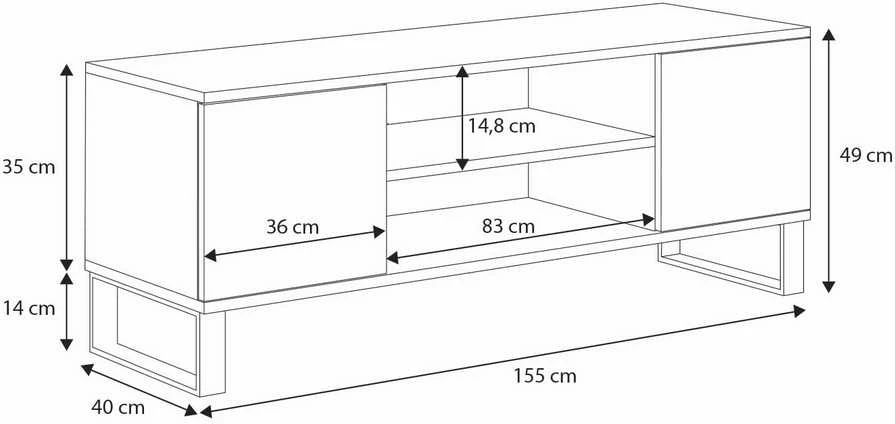 TV staliukas TV spintelė 155 cm
