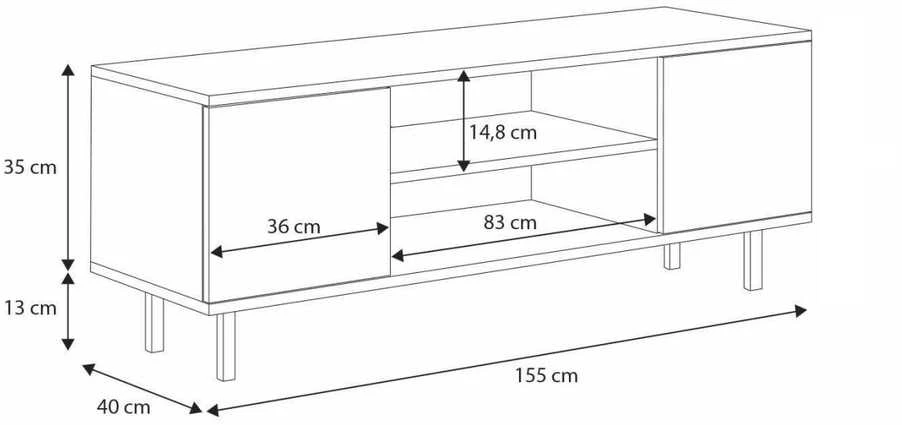 TV staliukas TV spintelė 155 cm