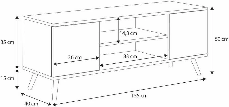 TV staliukas TV spintelė 155 cm