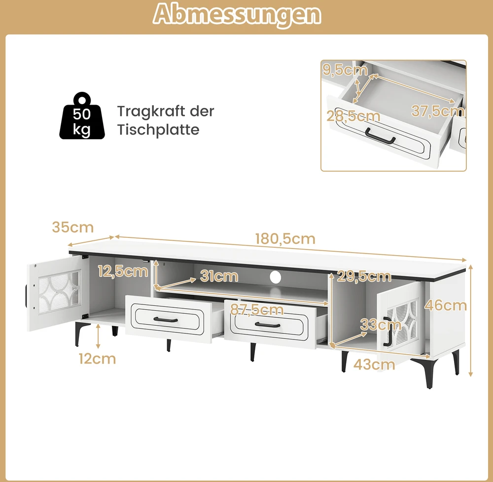 TV staliukas TV spintelė 180.5 cm