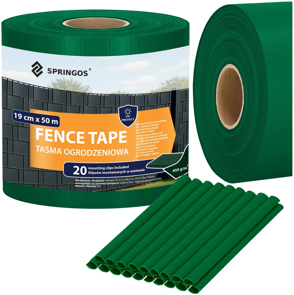 Springos Tvoros juosta tamsiai žalia 19 cm x 50 m
