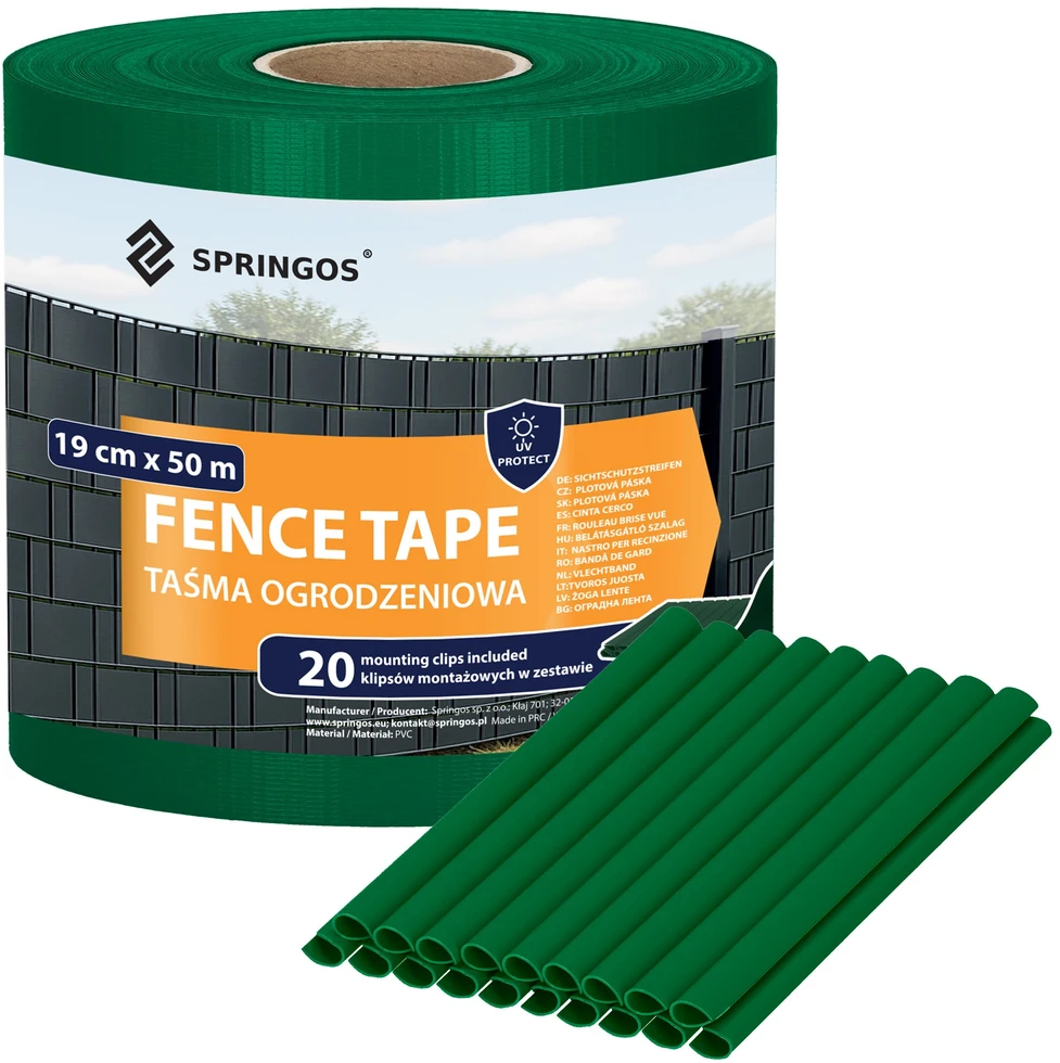 Springos Tvoros juosta tamsiai žalia 19 cm x 50 m