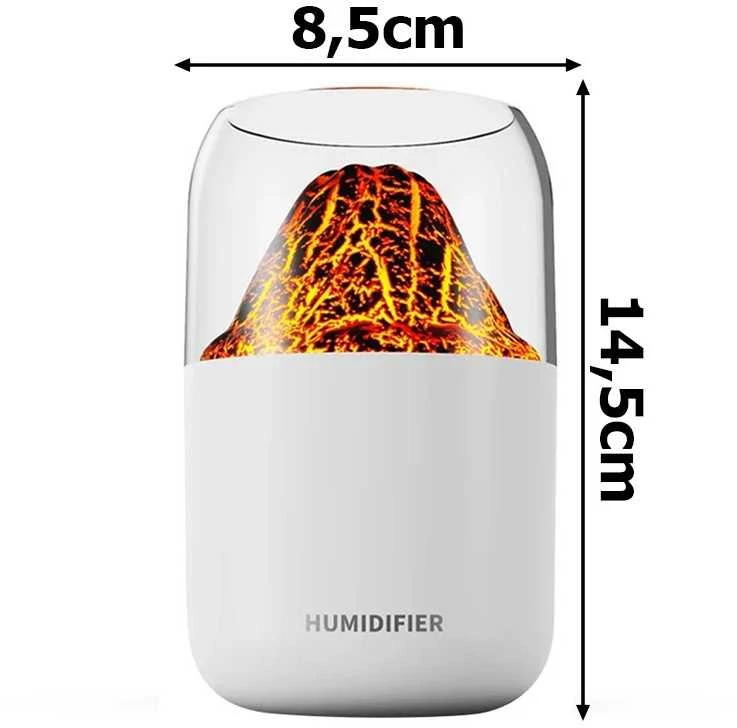Ultragarsinis oro drėkintuvas su LED apšvietimu ir aromaterapija, 300 ml