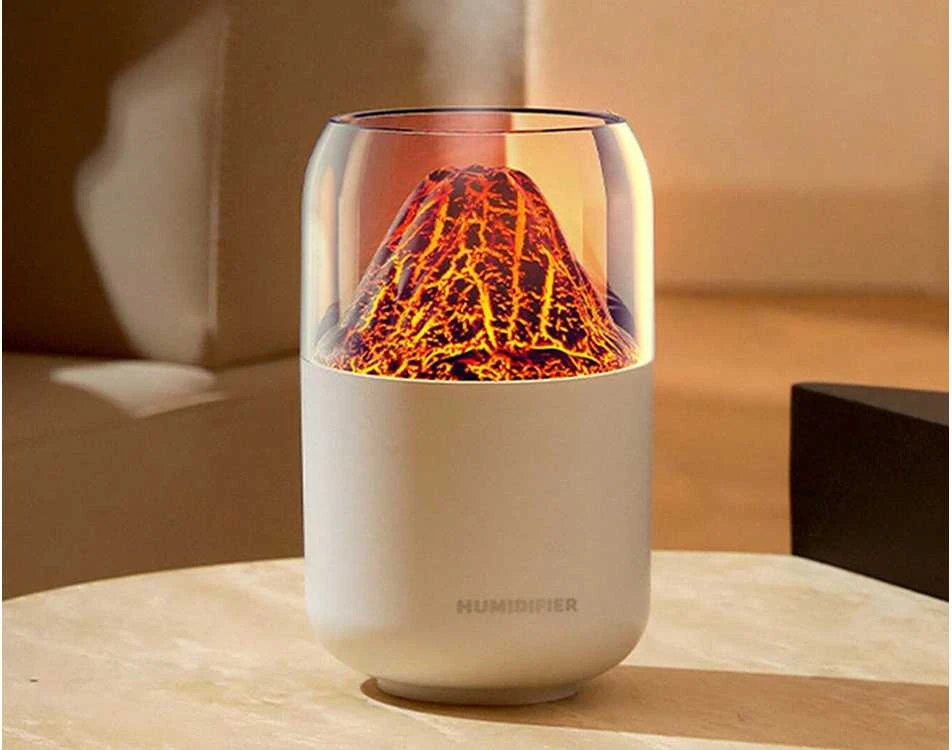 Ultragarsinis oro drėkintuvas su LED apšvietimu ir aromaterapija, 300 ml