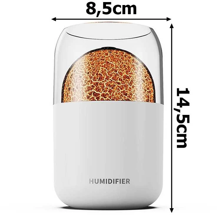 Ultragarsinis oro drėkintuvas su LED apšvietimu, 300 ml