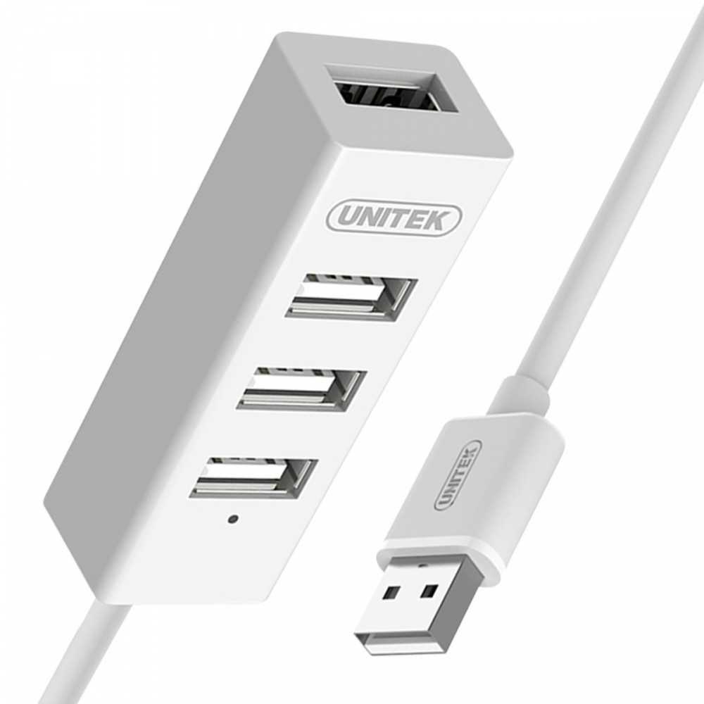 UNITEK Y-2146 Hub 4x USB 2.0. mini baltas Y-2146