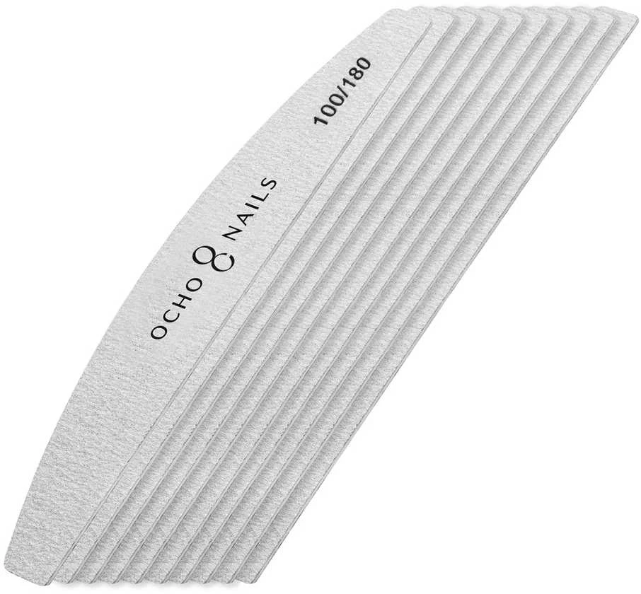 Activeshop Universali nagų dildė, 100/180 grūdėtumo, 10vnt, balta