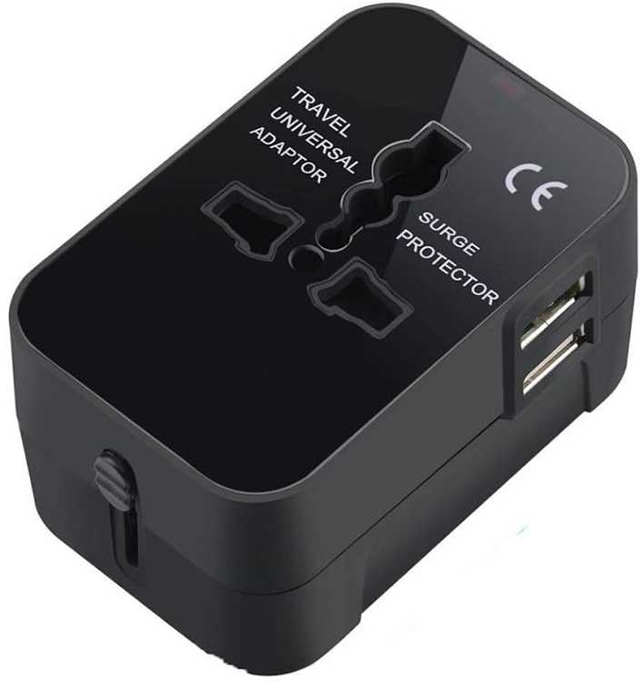 Universalus adapteris su 2 USB jungtimis
