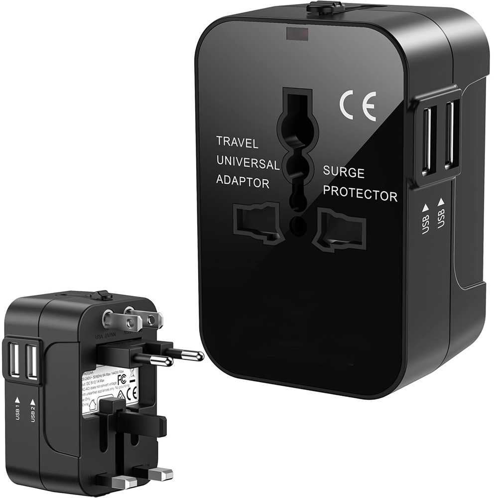 Universalus adapteris su 2 USB jungtimis