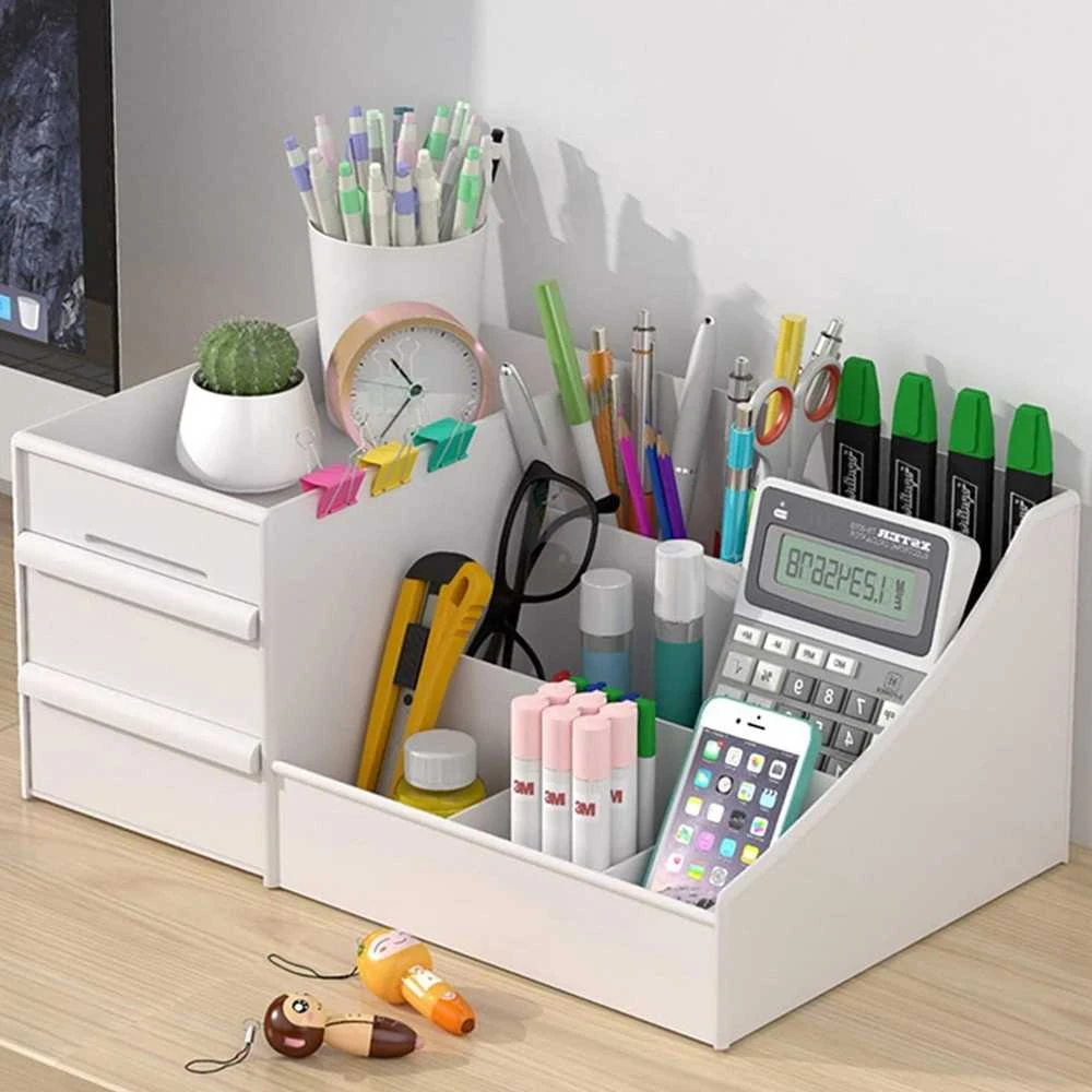 Universalus ModernHome plastikinis organizatorius su stalčiais, 26.5x16x11.5 cm