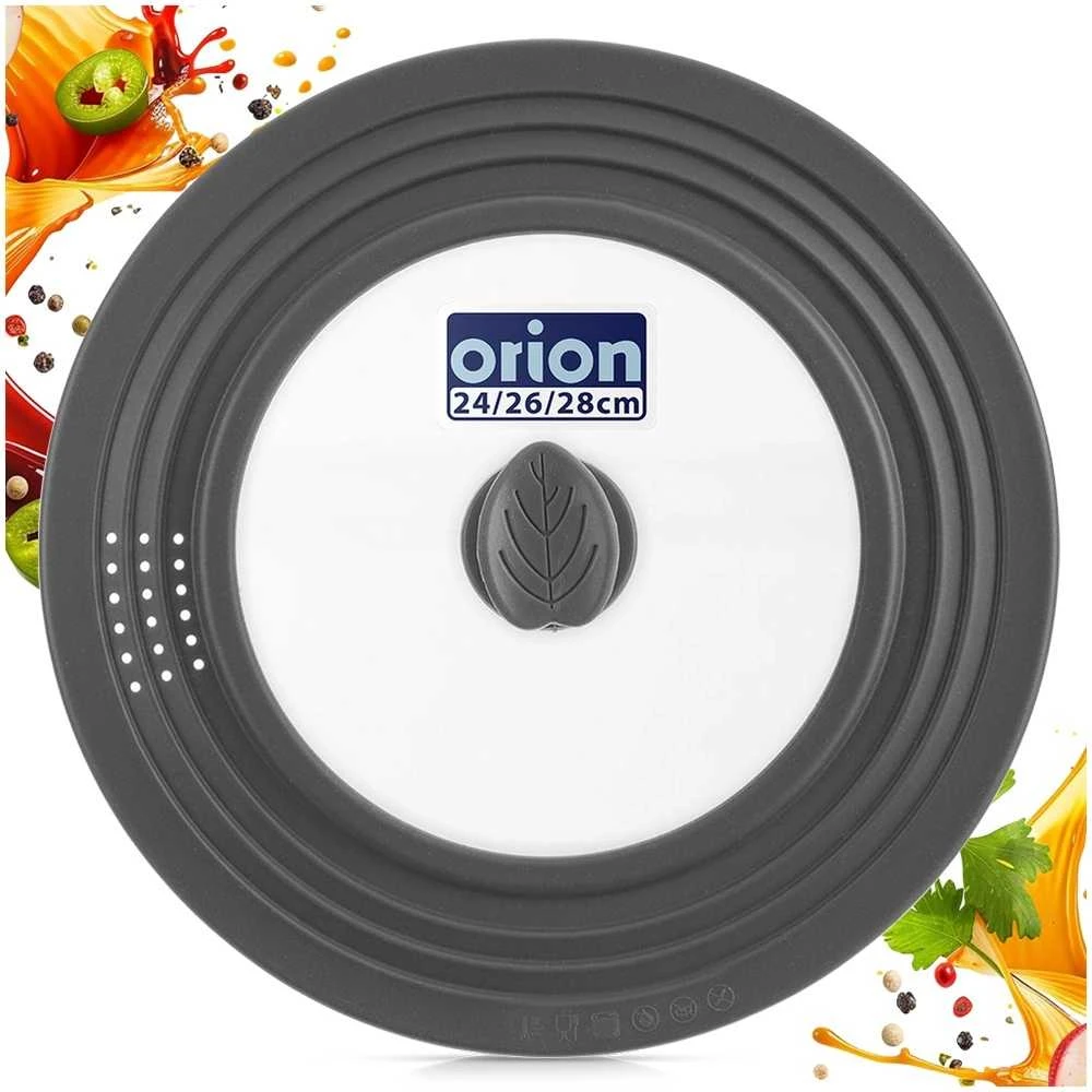 Granchio Italia Orion Universalus dangtis puodams 24/26/28 cm su silikoniniu kraštu