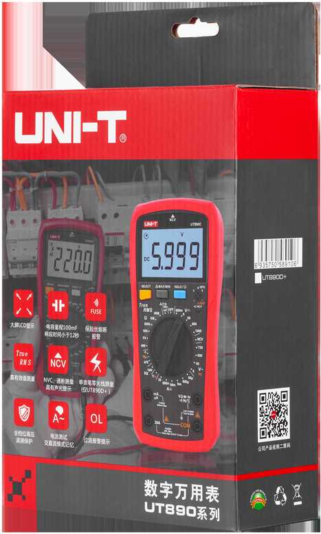 Miernik Universalus multimetras Uni-T UT890C NCV