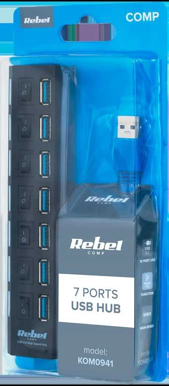 Rebel Adapteris HUB USB 3.0 7