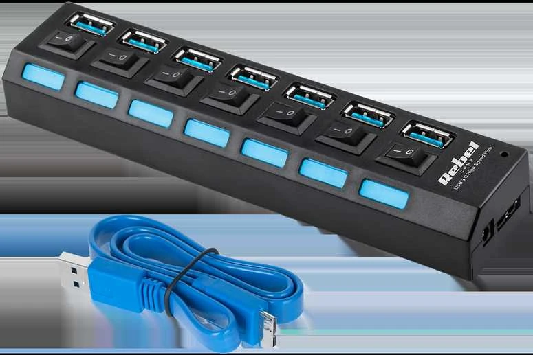 Rebel Adapteris HUB USB 3.0 7