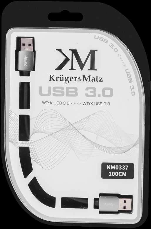 Kruger & Matz USB 3.0 - USB 3.0 kabelis 1m