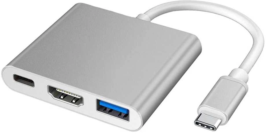 USB-C adapteris 3-in-1 su HDMI ir USB 3.0