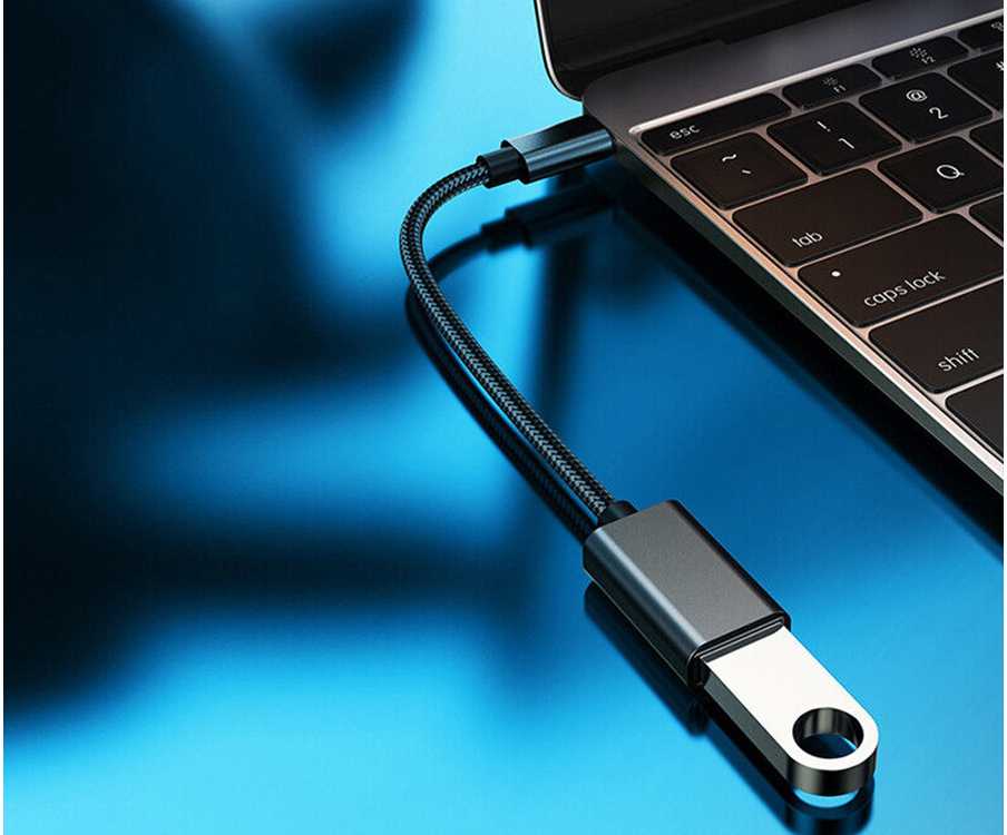 Oem USB-C į USB-A 3.0 OTG adapteris su 11 cm kabeliu
