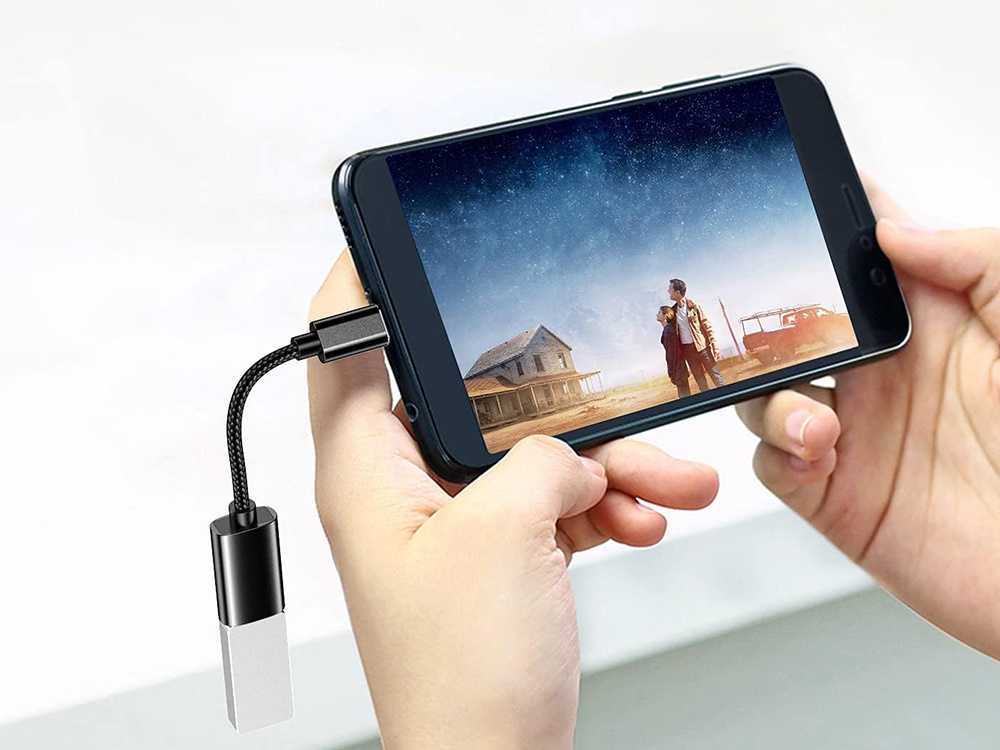 Oem USB-C į USB-A 3.0 OTG adapteris su 11 cm kabeliu