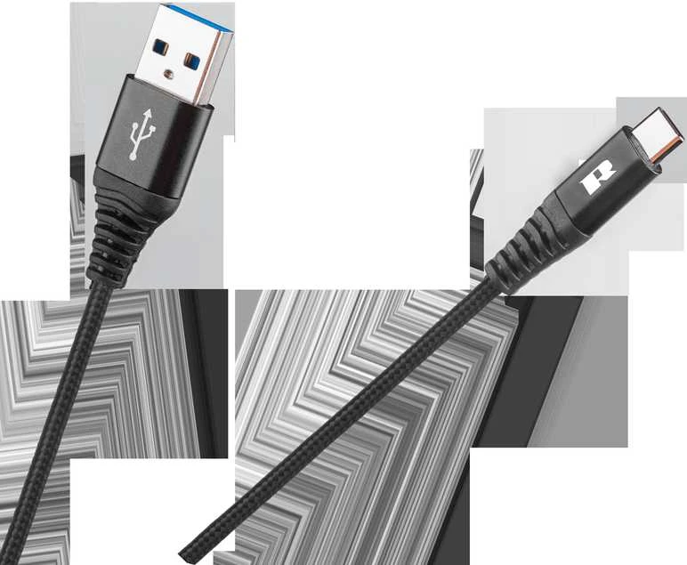 REBEL USB - USB-C kabelis 0.5m Juodas