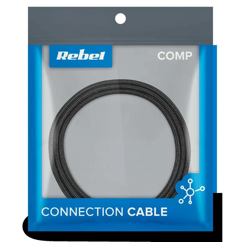 REBEL USB - USB-C kabelis 0.5m Juodas