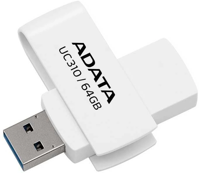 USB laikmena ADATA UC310, 64 GB, Baltos spalvos