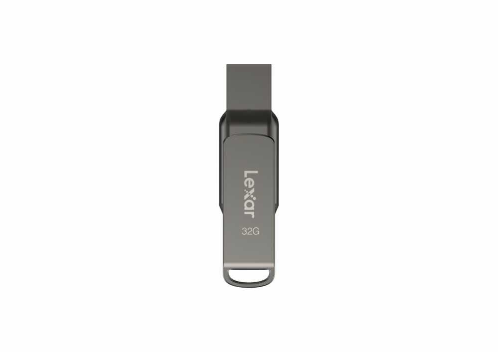 Lexar | 2 viename USB atmintinė, kurios skaitymo greitis siekia 100 MB/s | „JumpDrive Dual Drive D400“ | 32 GB | C ir A tipo USB 3.1 | Pilkas