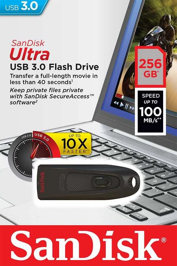 USB laikmena SanDisk Ultra USB 3.0 256GB