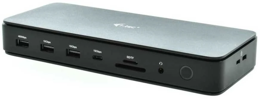 I-TEC Thunderbolt 4 2x Ekranas Dock Generation 3 7x USB + jo 1x TB4 2.5GLAN PD 92W 1m TB4 Kabelis SD/TF kortelių skaitytuvas 3,5 mm garso