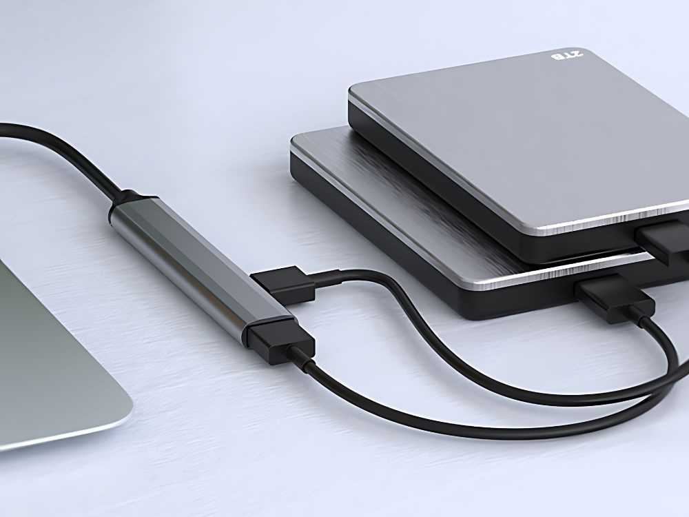 USB skirstytuvas 3.0 su 4 prievadais