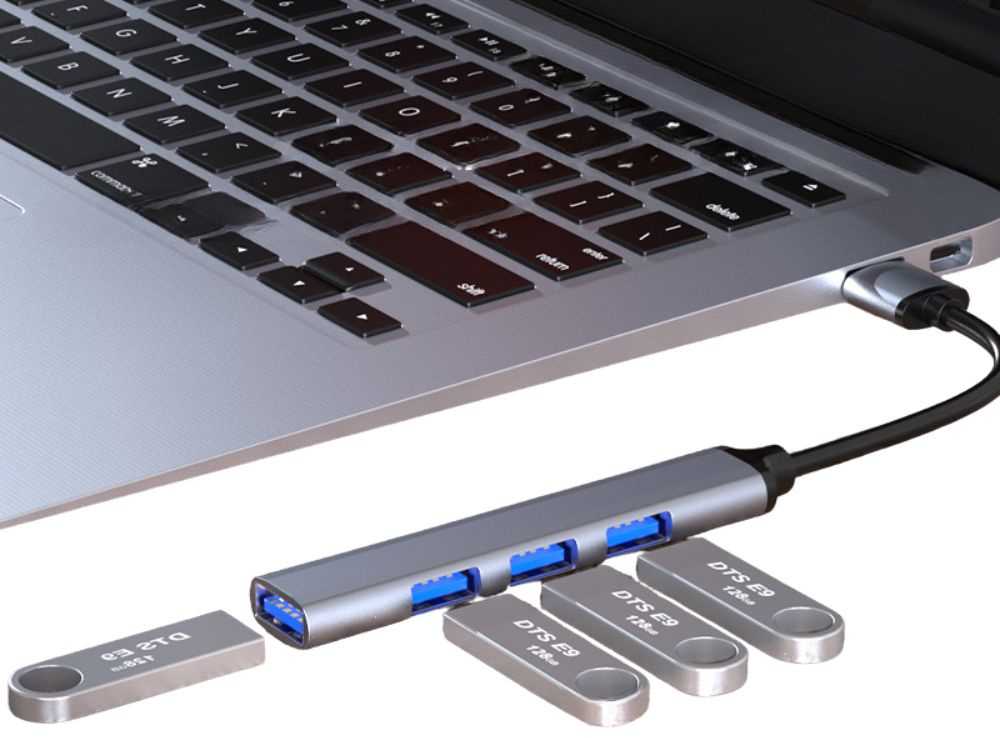 USB skirstytuvas 3.0 su 4 prievadais