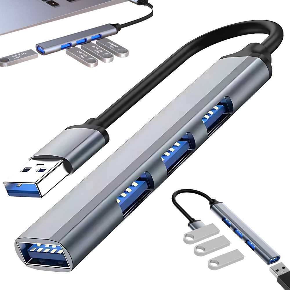 USB skirstytuvas 3.0 su 4 prievadais