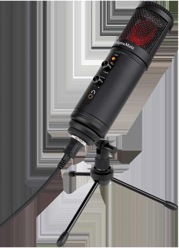 Kruger & Matz Warrior GV-100 USB žaidimų / vlogger mikrofonas