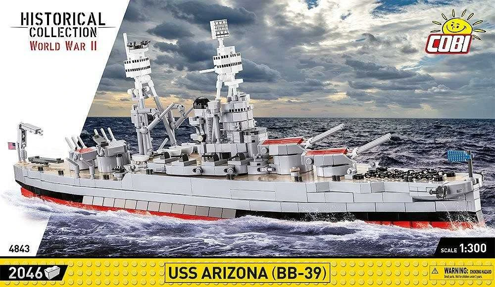 Cobi USS Arizona BB-39 Konstruktoriaus Rinkinys su 2046 Dalimis