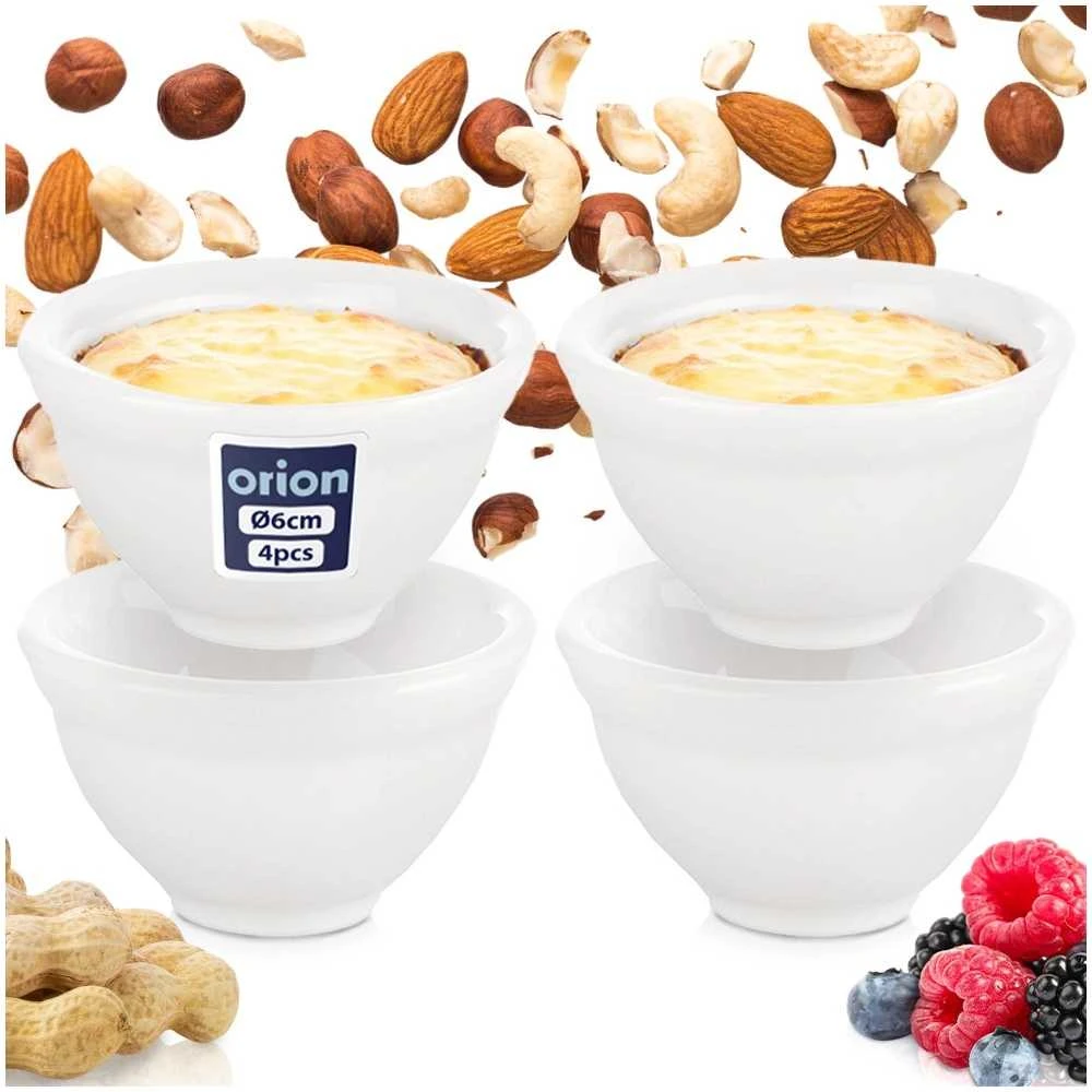 Excellent Houseware Snackkom porceliano užkandžių indų rinkinys 4 vnt. 6 cm, 40 ml