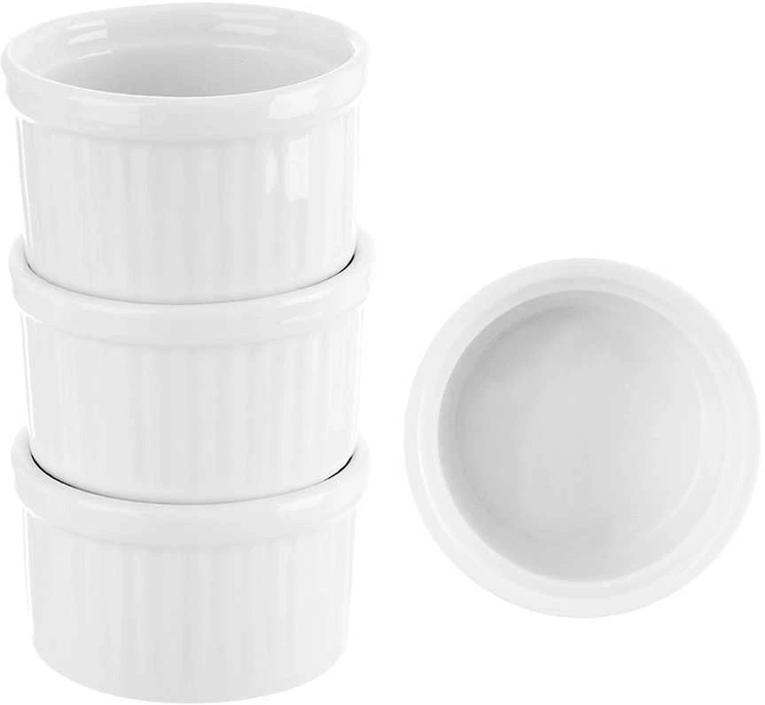 Excellent Houseware Snackkom Keramikiniai Indeliai 6 cm, 40 ml, 4 vnt - Dipsų ir Užkandžių Patiekimui